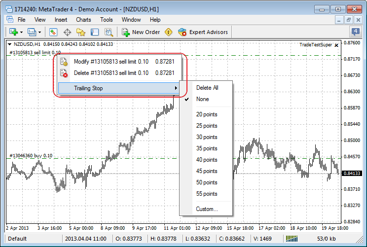 Added ability to drag and drop trading levels of orders and positions