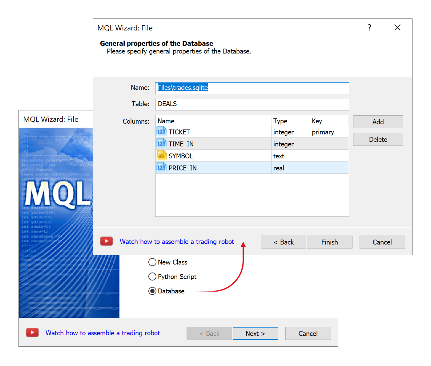 Интеграция MetaTrader 5 с SQLite