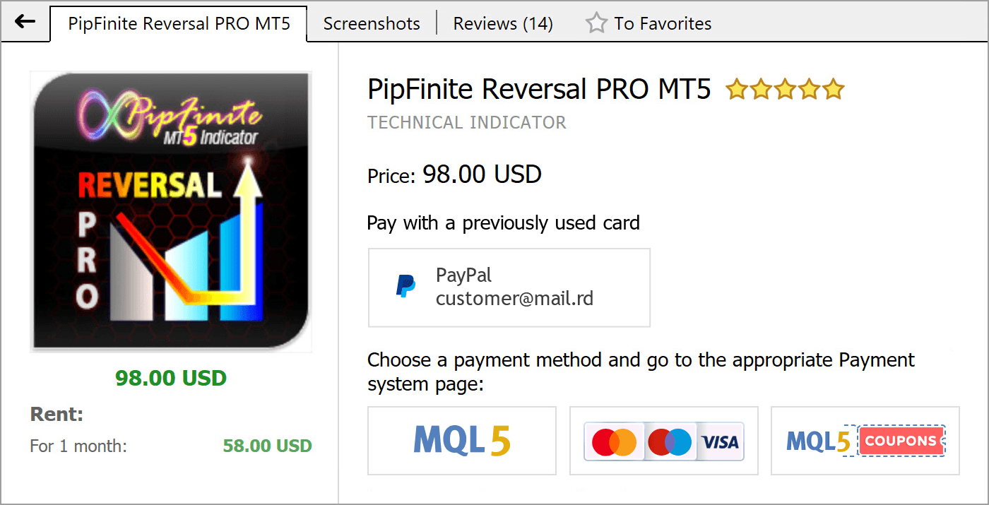 Payment for MQL5.community services via PayPal