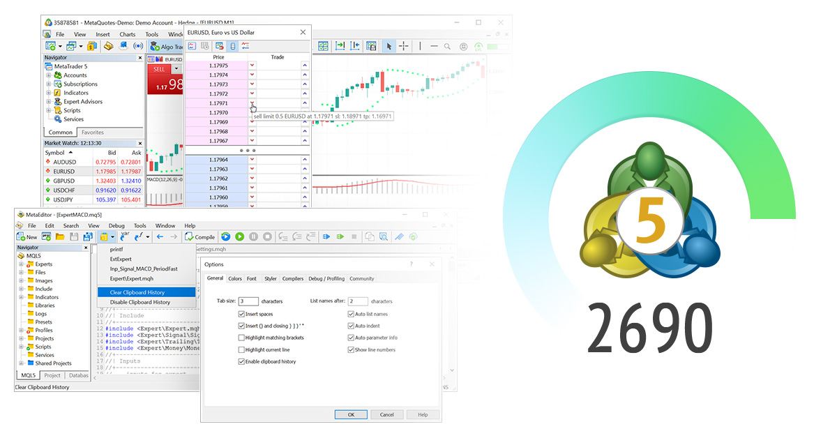 MetaTrader 5 build 2690: Market depth for all instruments and enhanced code profiler