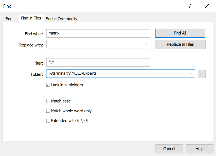 Added support for the %terminal% macros which indicates the path to the terminal installation directory.