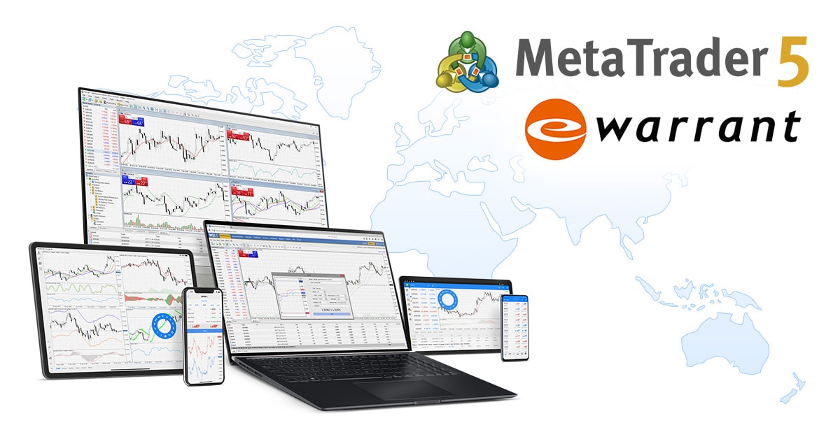 eWarrant Japan Securities K.K. offers MetaTrader 5 for trading Nikkei and Dow Jones indices 