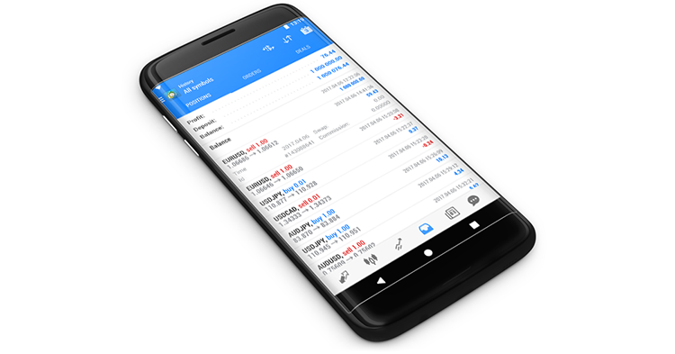 新版MetaTrader 5 Android build 1576具备持仓历史记录的功能