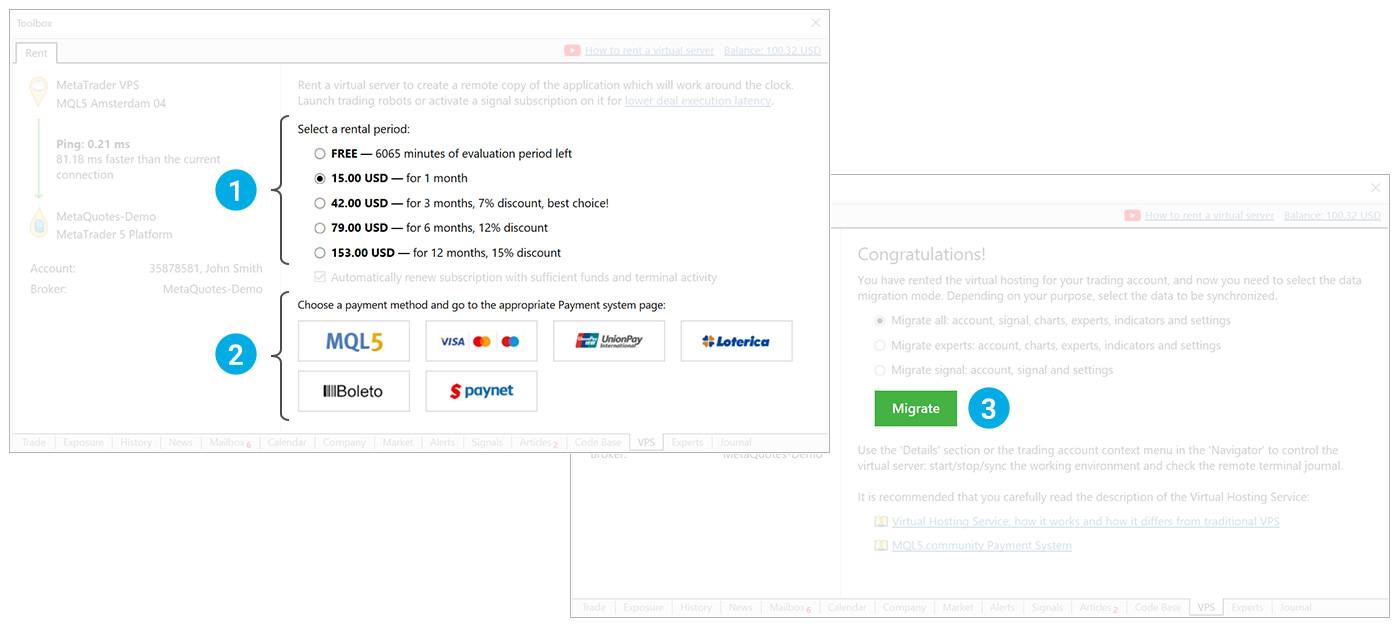 Migration to a VPS is a matter of a few seconds