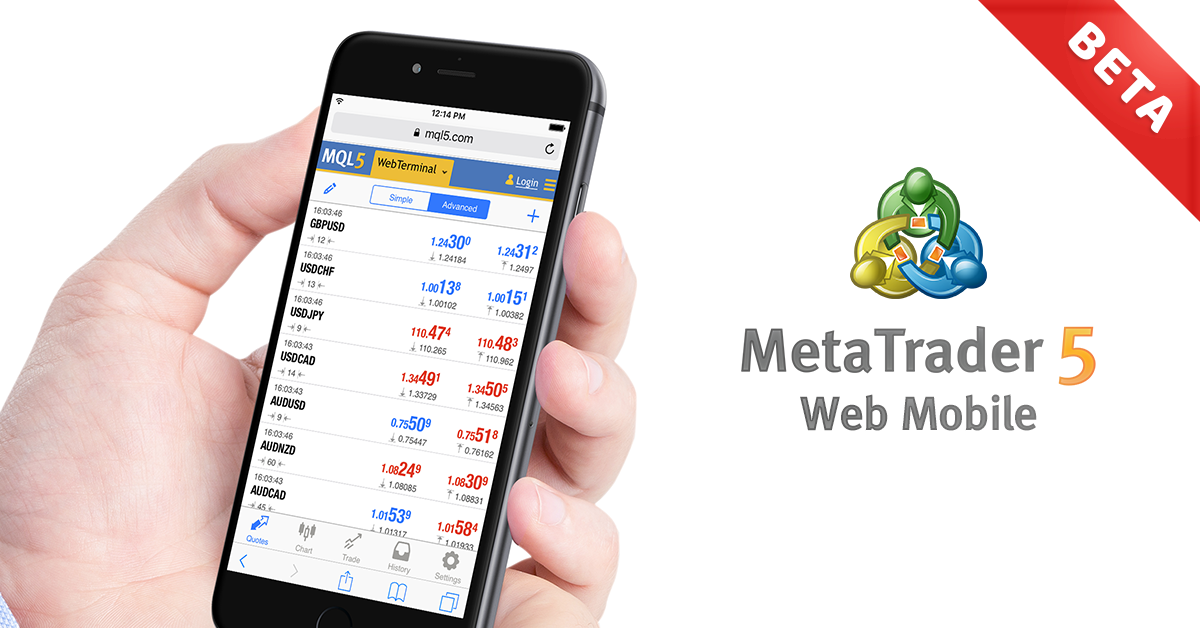 Beta version of the mobile MetaTrader 5 Web platform now available