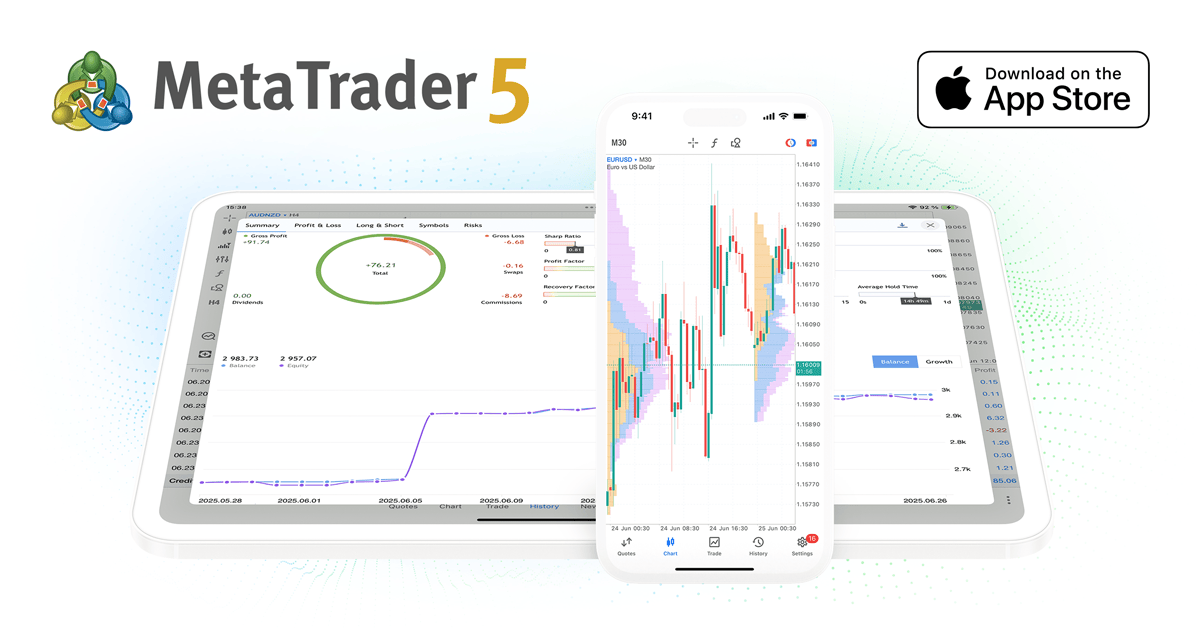 Новый MetaTrader 5 для iPhone/iPad: торговый отчет и дополнительные индикаторы