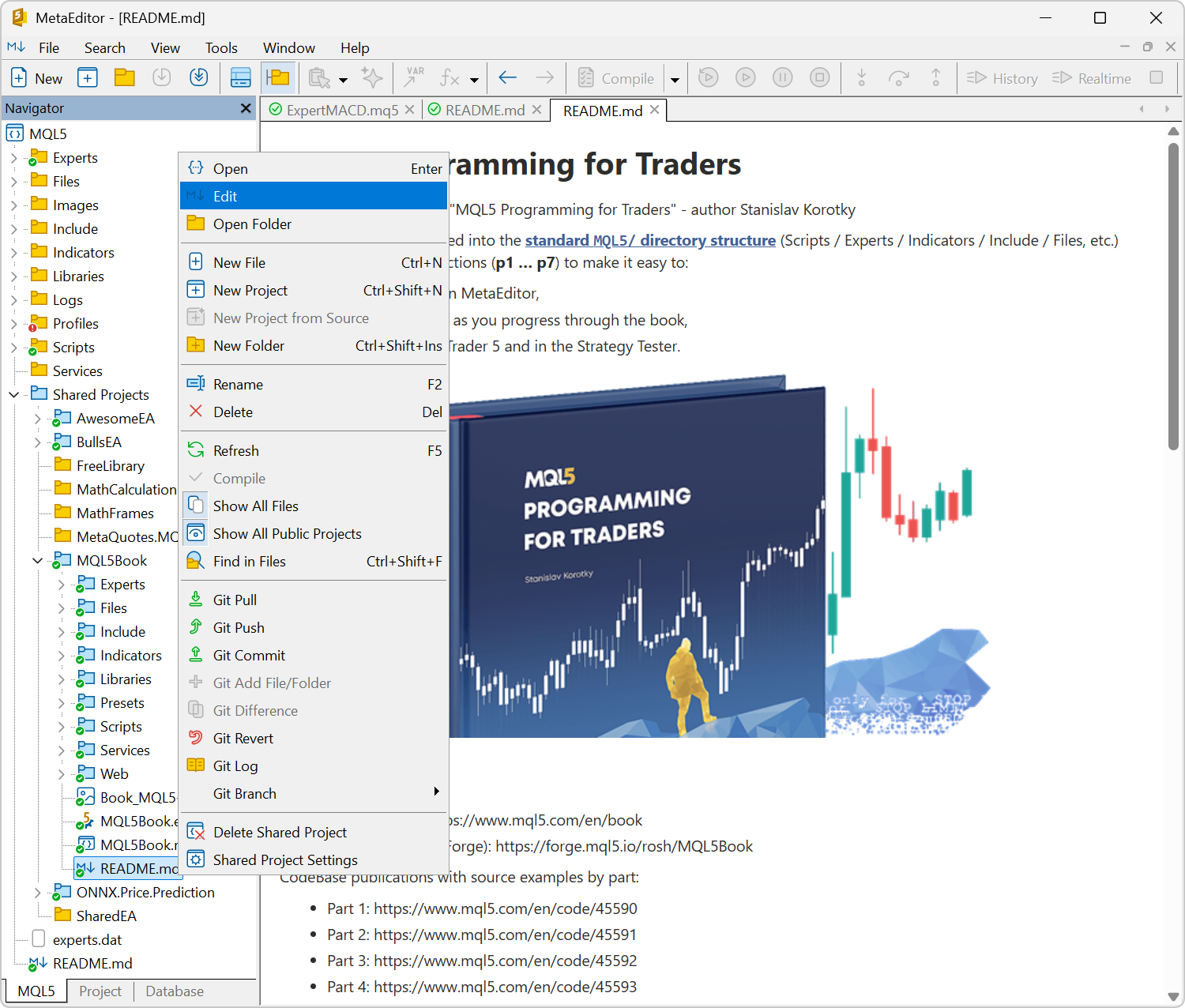 Added support for viewing and editing Markdown files
