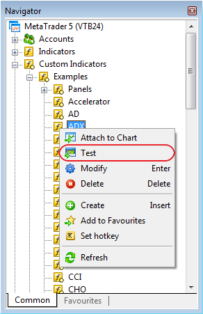 Added Test command to the context menu of MQL5 applications