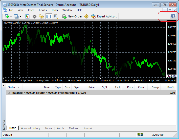 Ссылка на MQL4.community в клиентском терминале MetaTrader 4