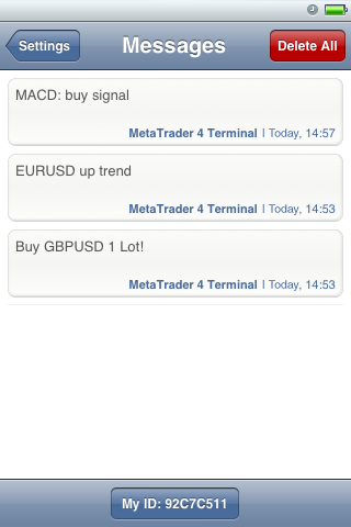 Push notifications in MetaTrader 4 iPhone