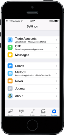 New MetaTrader 5 for iOS with two-factor authentication and VoiceOver support